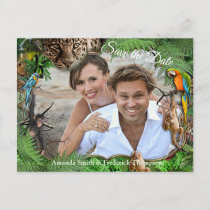 Tropical Flora Paradise & Birds Announcement Postcard