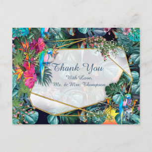 Tropical Flora Paradise & Birds Postcard