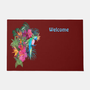 Tropical Flora Paradise Bouquet  Doormat