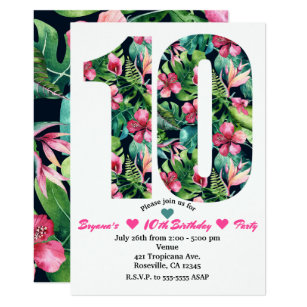 10th birthday invitations zazzle uk