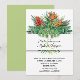Tropical Floral and Foliage Botanical Wedding
