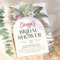 Tropical Floral Arch Modern Summer Bridal Shower