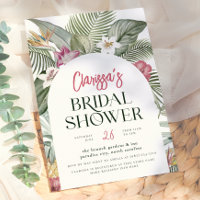 Tropical Floral Arch Summer Bridal Shower