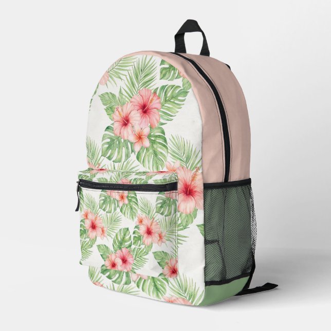 Tropical Floral Backpack (Back Corner Right)
