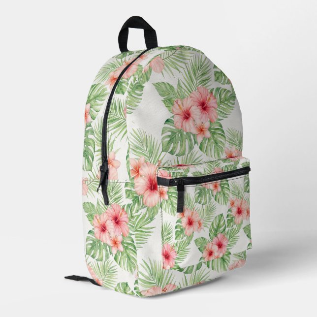 Tropical Floral Backpack (Back Corner Left)