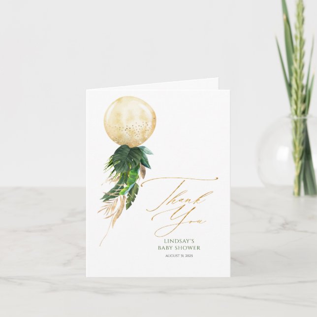 Tropical Floral Balloon Garland Thank You (Front)