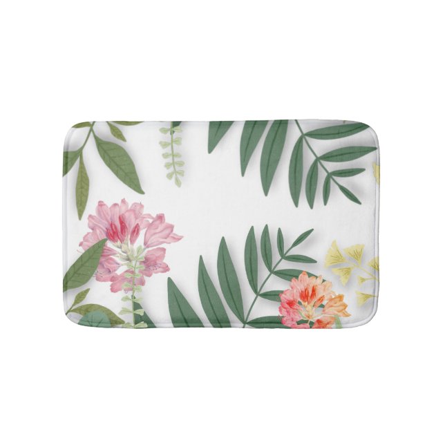 Tropical Floral  Bath Mat (Front)