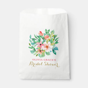 Tropical floral beach bridal shower favour bags