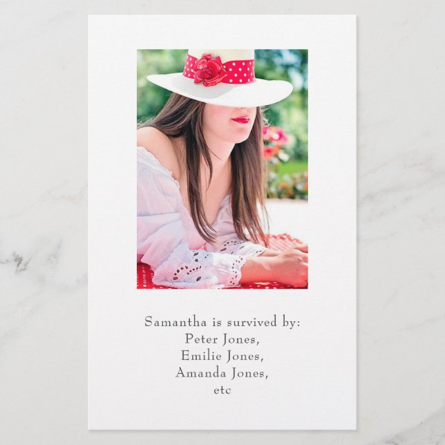 Tropical Floral Beach Celebration of Life Flyer (Front)