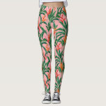Tropical Floral Birds Of Paradise Flower Palm Leaf Leggings<br><div class="desc">Step out in style with these super cute leggings featuring a pattern of tropical flowers set against a pink background. Perfect for a night out,  workout at the gym or tropical beach vacation.</div>