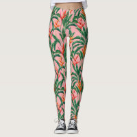 Tropical Floral Birds Of Paradise Flower Palm Leaf