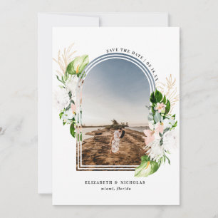 Tropical Floral Boho Save the Date