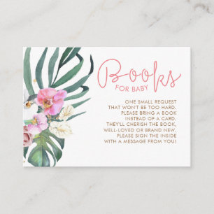 Tropical Floral Books For Baby Request Enclosure C Card