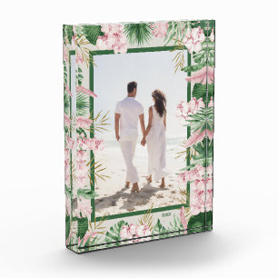 Tropical Floral Border Photo Block