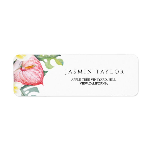 Tropical Floral Botanical Summer Wedding  (Front)