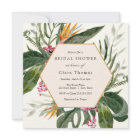 Tropical Floral Bridal Shower Invitation