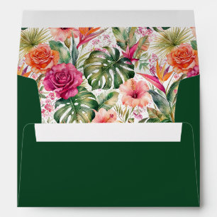 Tropical Floral Colourful Hibiscus & Greener Envelope