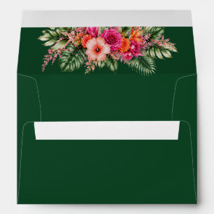 Tropical Floral Colourful Hibiscus & Greener Envelope