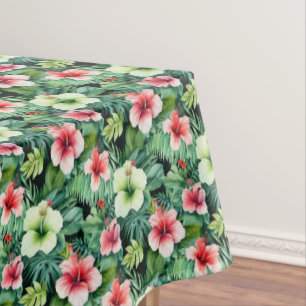 Tropical Floral Cotton  Tablecloth