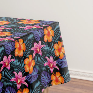Tropical Floral Cotton  Tablecloth