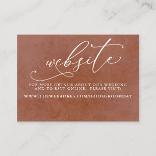Tropical Floral Desert Wedding Website Card