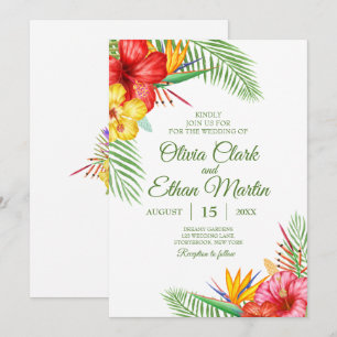 Tropical Floral Garden Invitation