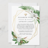 Tropical Floral Geometric Virtual Wedding Guests