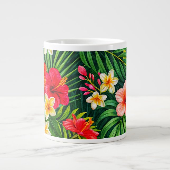 Tropical Floral Gift  Large Coffee Mug (Front)