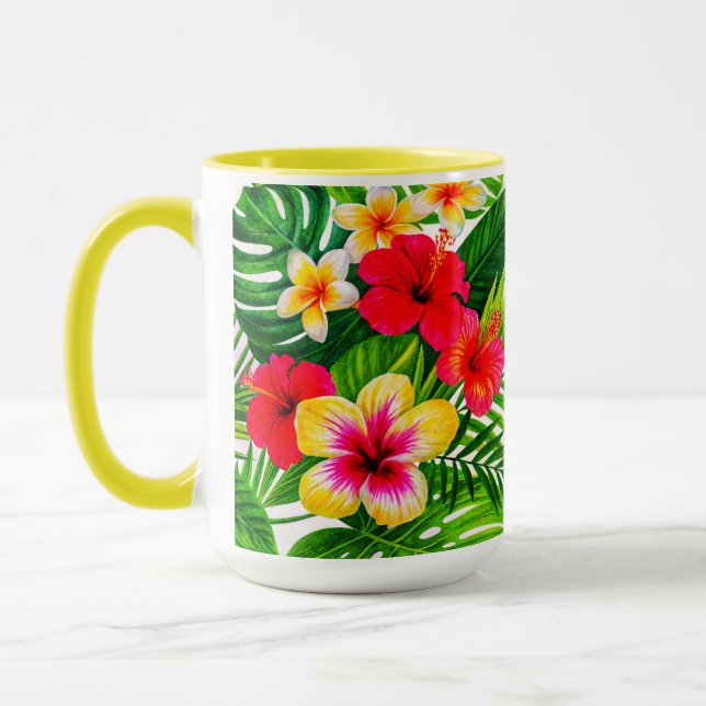 Tropical Floral Gift  Mug (Left)