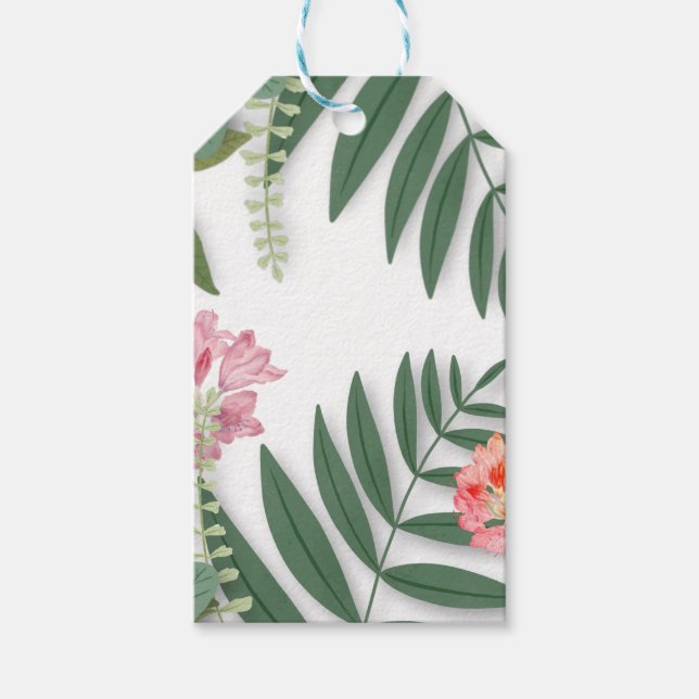 Tropical Floral  Gift Tags (Front)