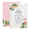 Tropical Floral Gold Frame Flamingo Baby Shower