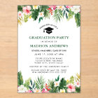 Tropical Floral Green Graduation Party