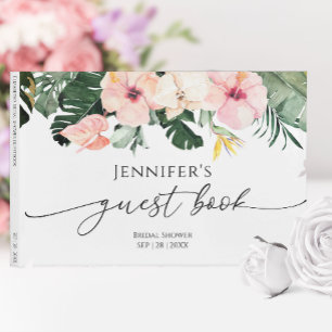 Tropical Floral Guest Book Bridal Shower