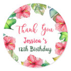 Tropical Floral Hawaiian Thank You Birthday
