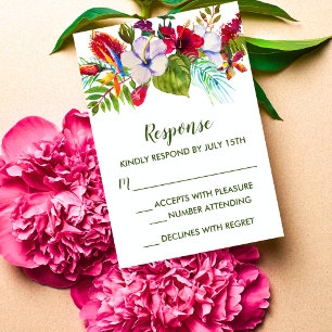 Tropical Floral Island Hibiscus Green Response