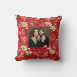 Tropical Floral Mama Birthday Photo Garden Insp Cushion
