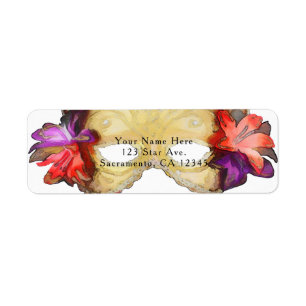 Tropical Floral Masquerade Mask Party Invitation
