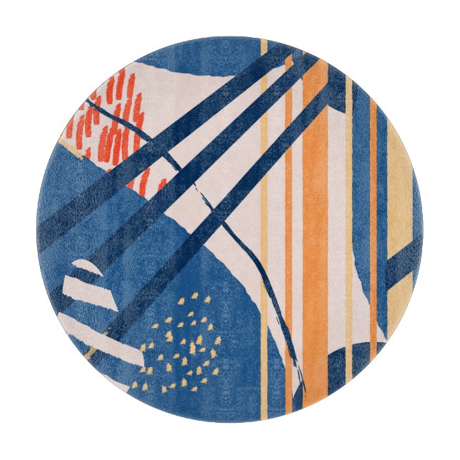 Tropical Floral: Modern Header Cutting Board (Front)