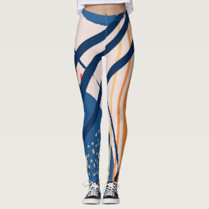 Tropical Floral: Modern Header Leggings