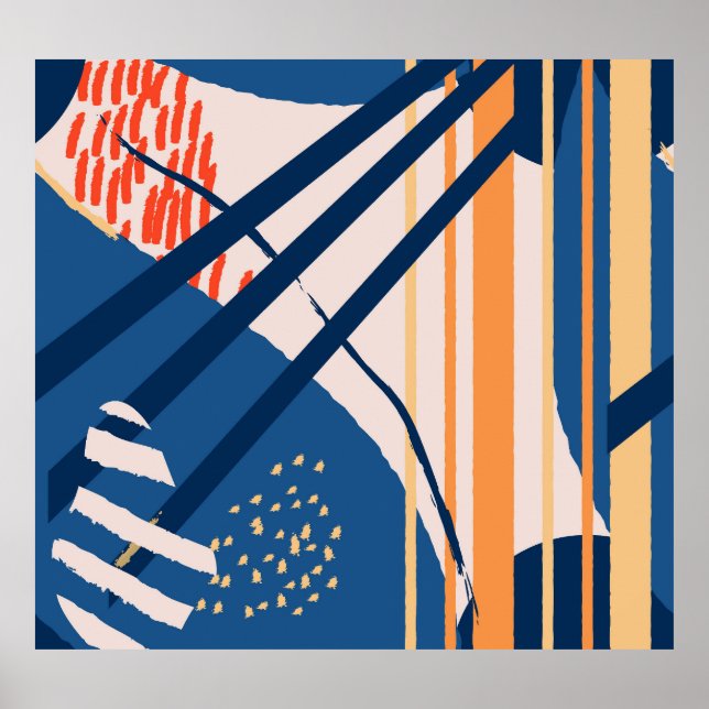 Tropical Floral: Modern Header Poster (Front)