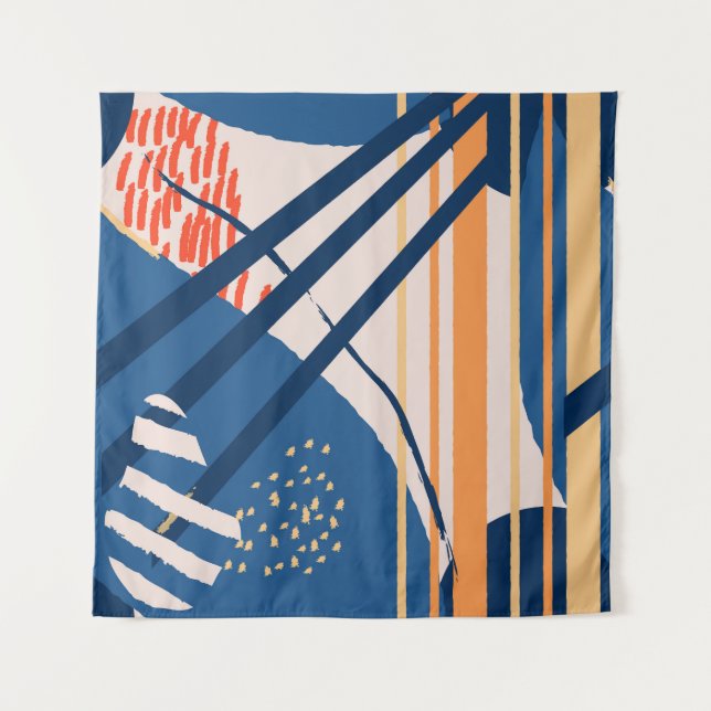 Tropical Floral: Modern Header Tapestry (Front)