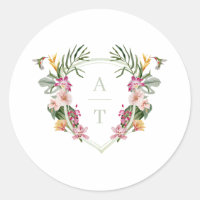 Tropical Floral Monogram Wedding