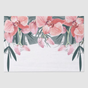 Tropical Floral Orchid Wedding Tissue Paper