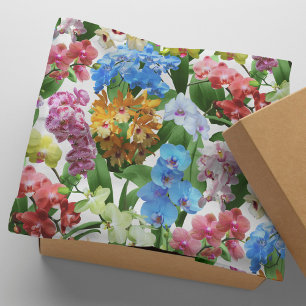 Tropical Floral Orchids Colorful Summer Tissue Paper