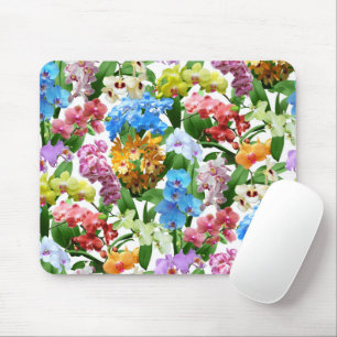 Tropical Floral Orchids Mouse Mat