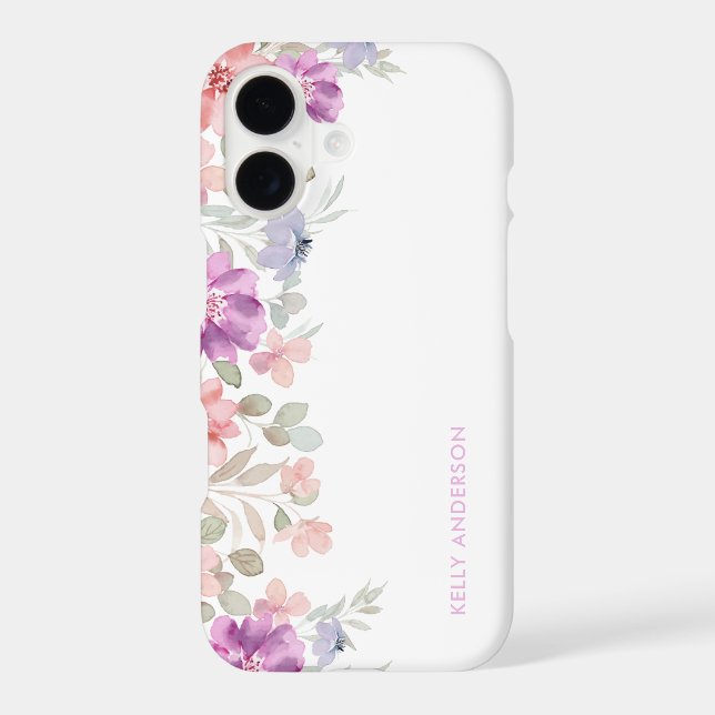 Tropical Floral Pattern Girly Watercolor Decal (Back)