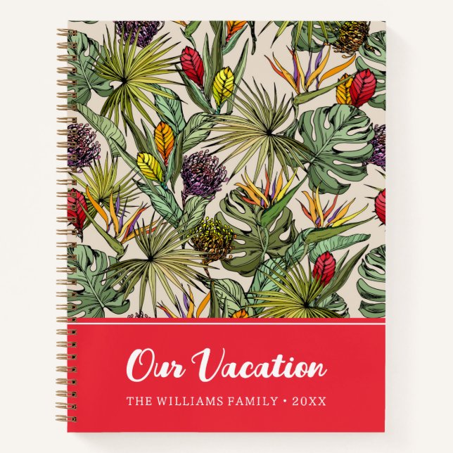 Tropical Floral Pattern | Our Vacation Notebook (Front)