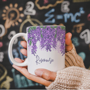 Tropical floral Personalised name mug