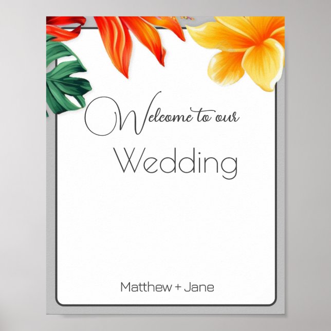 Tropical floral  poster (Front)