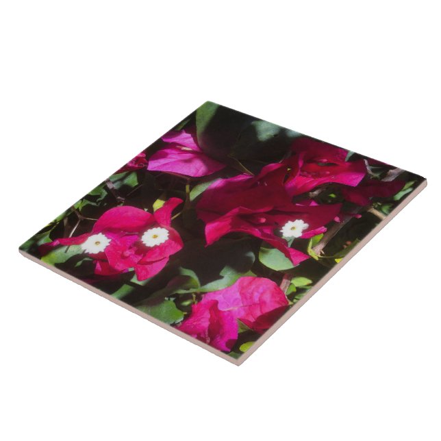 Tropical Floral Print, Retro Mood Tile (Side)